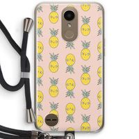 Ananas: LG K10 (2017) Transparant Hoesje met koord