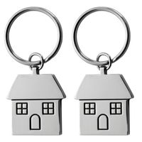 2x Housewarming sleutelhanger 7 cm   -