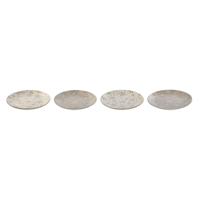 Bordenset Home ESPRIT Bruin Beige Porselein 19 x 19 x 2 cm