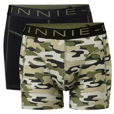 Vinnie-G Boxershorts 2-pack Black / Army Green Print-L