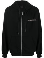 44 LABEL GROUP hoodie zippé à logo imprimé - Noir