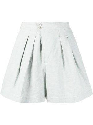 Forte Forte short en tweed à taille haute - Bleu