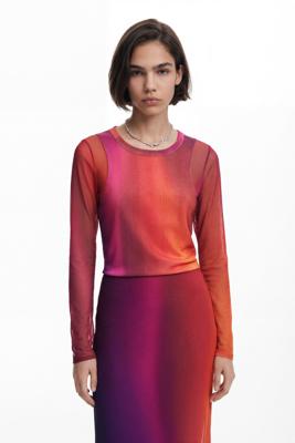 Gecombineerd T-shirt met lange mouwen - RED - XL