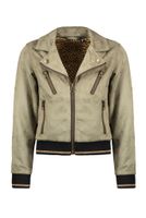 Like Flo Meisjes suede biker jas - Army - thumbnail