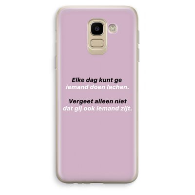 gij zijt ook iemand: Samsung Galaxy J6 (2018) Transparant Hoesje