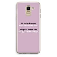 gij zijt ook iemand: Samsung Galaxy J6 (2018) Transparant Hoesje