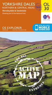 Wandelkaart - Topografische kaart 30 OS Explorer Map | Active Yorkshire Dales / Northern / Central | Ordnance Survey