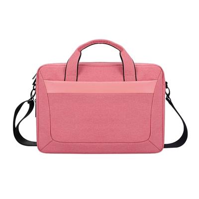 DJ06 Oxford doek waterdichte slijtvaste draagbare uitbreidbaar laptop tas voor 13 3 inch laptops met afneembare schouderriem (roze)