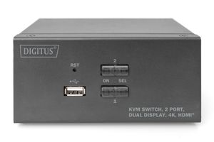 Digitus DS-12860 KVM-switch Zwart