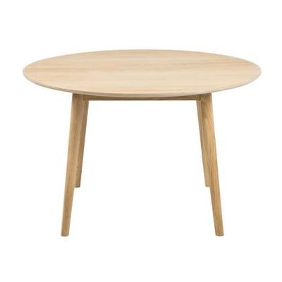 by fonQ basic Rounded Eettafel - Ø 120 cm - Eiken/Beige