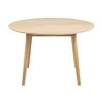 by fonQ basic Rounded Eettafel - Ø 120 cm - Eiken/Beige