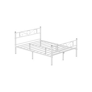 Metalen tweepersoonsbedframe, Wit