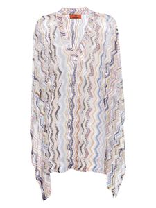 Missoni caftan à motif de chevrons en intarsia - Bleu