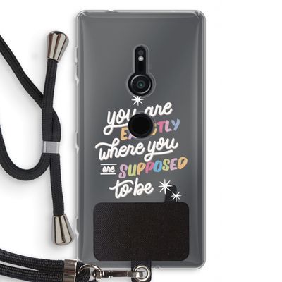 Right Place: Sony Xperia XZ2 Transparant Hoesje met koord