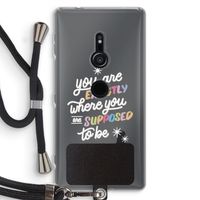 Right Place: Sony Xperia XZ2 Transparant Hoesje met koord