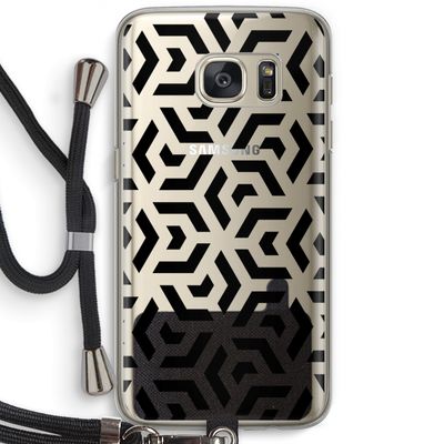 Crazy pattern: Samsung Galaxy S7 Transparant Hoesje met koord