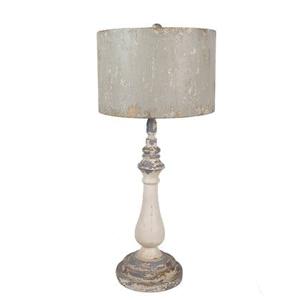 Clayre & Eef Tafellamp Ø 33x75 cm Beige IJzer Bureaulamp