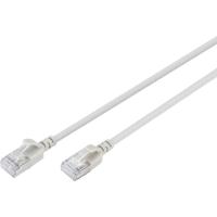 Digitus DK-1632-A-005S RJ45 Netwerkkabel, patchkabel CAT 6A F/FTP 0.5 m Grijs Kleurcodering, Afgeschermd, Meerdradig, Met anti-kniktule 1 stuk(s)