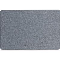 1x Rechthoekige onderleggers/placemats voor borden grijs 45 x 30 cm   -