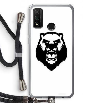 Angry Bear (white): Huawei P Smart (2020) Transparant Hoesje met koord