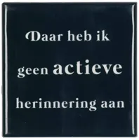 Daan Kromhout Design tegeltje keramiek actieve herinering 10x10cm green