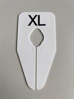 Maataanduider ovaal wit/zwart XXL