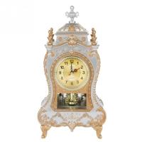 Wekker Vintage klok klassieke royalty vergadering kamer TV kabinet Bureau Imperial inrichting creatieve Sit slinger klok (wit)