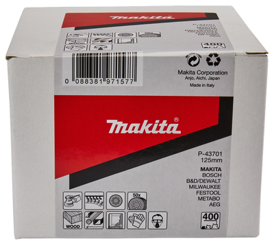 Makita Accessoires Schuurschijf 125mm K400 Red Velcro - P-43701 - P-43701