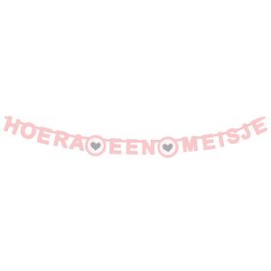 Haza Witbaard Letterguirlande - hoera een meisje