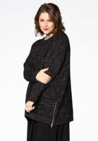 Yoek Pullover lurex | Zwart | Maat 42/44