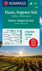 Wandelkaart - Fietskaart 2222 Elsass - Vogesen Süd, Alsace - Vosges du