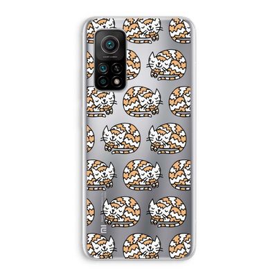 Slapende poes: Xiaomi Mi 10T 5G Transparant Hoesje