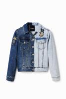 Tweekleurig spijkerjack - BLUE - L