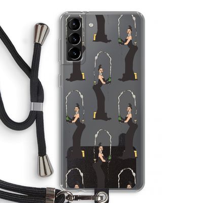 Pop Some Kim: Samsung Galaxy S21 Plus Transparant Hoesje met koord