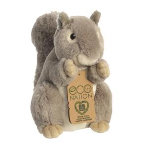 Aurora Pluche knuffel dier - eekhoorn - lichtbruin - 20 cm - bosdieren knuffel thema