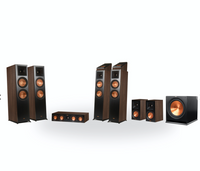 Klipsch: RP-8060FA 7.1.4 DOLBY ATMOS® HOME THEATER SYSTEM - Walnoot - thumbnail