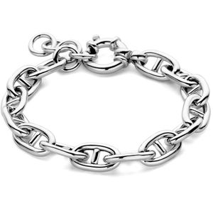 Armband Ankerschakel-Springslot zilver 8,6 mm 17-19,5 cm