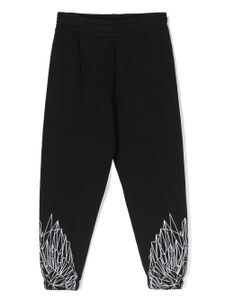 Marcelo Burlon County Of Milan Kids pantalon de jogging à imprimé graphique - Noir