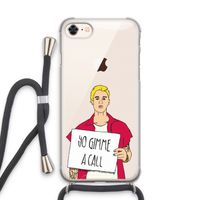 Gimme a call: iPhone 8 Transparant Hoesje met koord