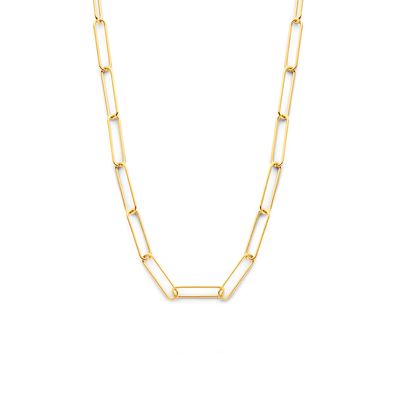 Ketting Paperclipschakel staal goudkleurig 5,5 mm 43-46 cm