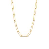 Ketting Paperclipschakel staal goudkleurig 5,5 mm 43-46 cm