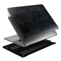 Lunso MacBook Air 13 inch (2022-2025) cover hoes - case - Croco Zwart