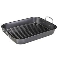 5Five Braadslede/ovenschaal - RVS - rechthoekig - 39 x 29 x 5.5 cm - braadblik - oven