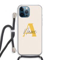 Amber Script: iPhone 12 Pro Transparant Hoesje met koord
