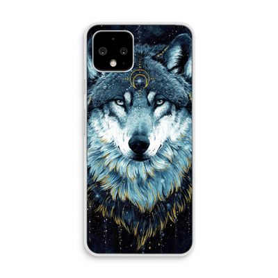 Darkness Wolf: Pixel 4 Transparant Hoesje