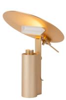 Lucide FITS - Tafellamp - Ø 20 cm - LED - 1x7W 3000K - Mat Goud / Messing | Premium