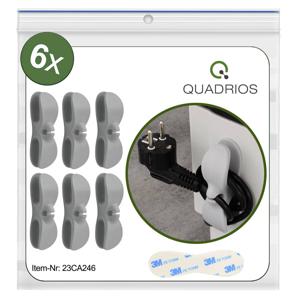 Quadrios 23CA246 Kabelhouder Zelfklevend 23CA246 Grijs 6 stuk(s)