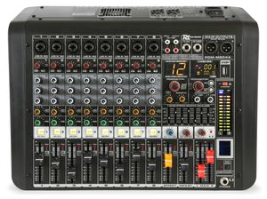 Power Dynamics PDM-M804A 8-kanaals mixer met ingebouwde versterker