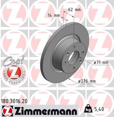 Remschijf Coat Z 180301620