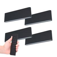 Set van 4 LED Wandlampen Dallas XL - Zwart - 3000K Warm wit - 24 Watt 2480 lumen - IP54 Waterdicht - Up & Down light - Incl. dimmer met afstandsbediening - Binnen & Buiten